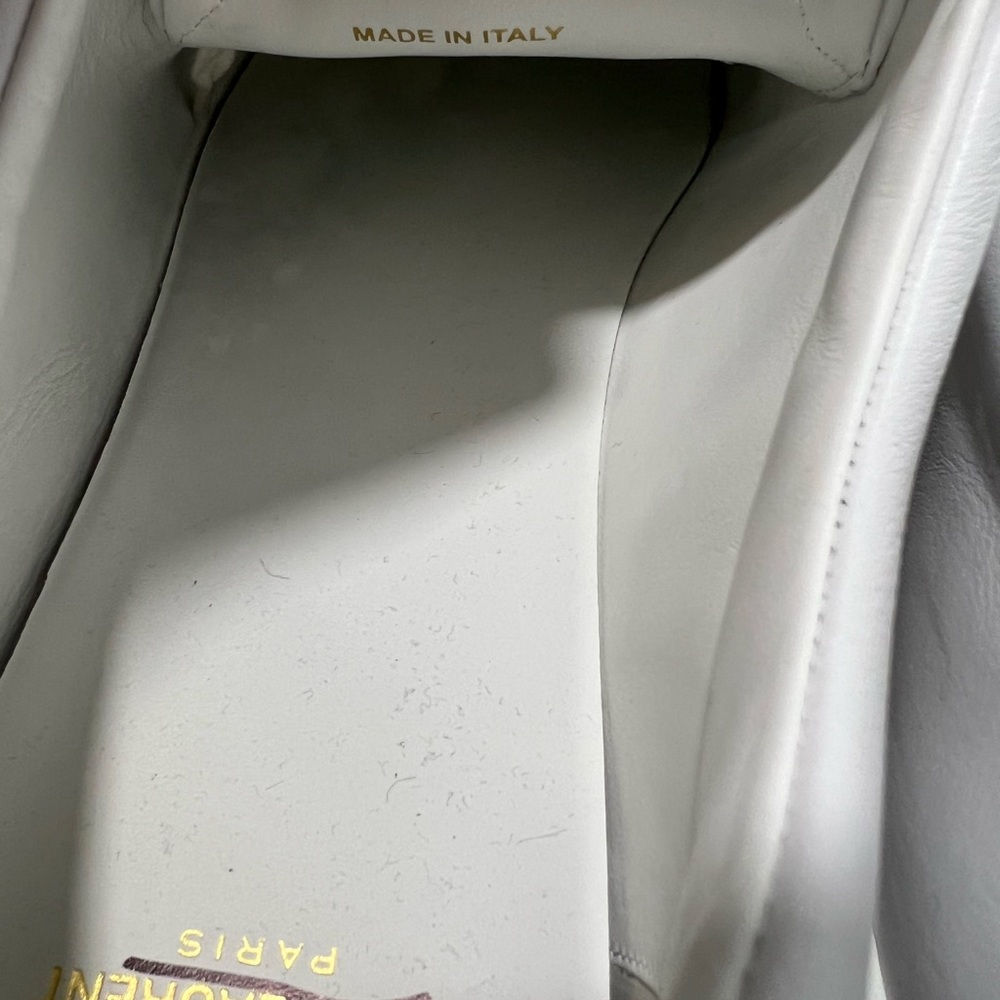 Saint Laurent Andy Leather Low-Top Leather Sneakers White Men’s EU 45.5/US 12.5 - Picture 7 of 8
